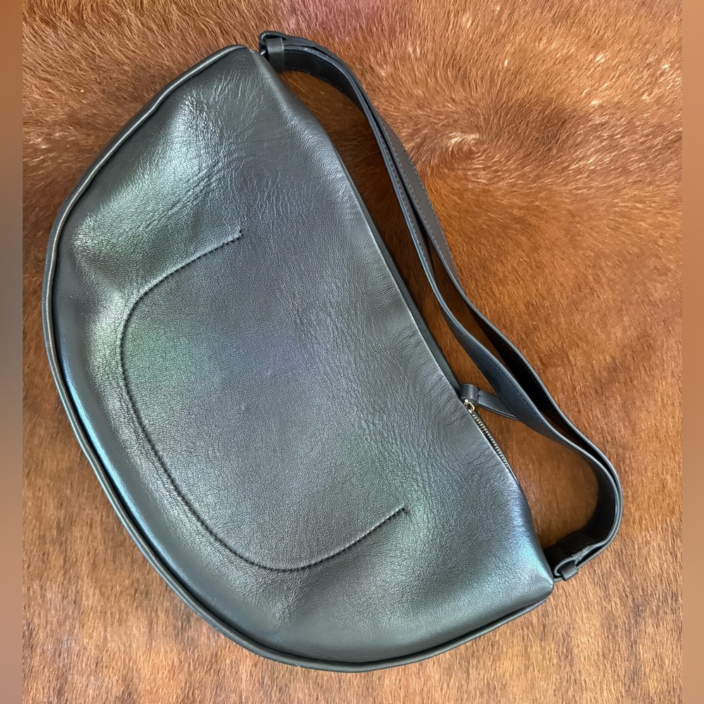 Massimo Dutti Dark Brown Leather Shoulder Bag - Picture 7 of 7